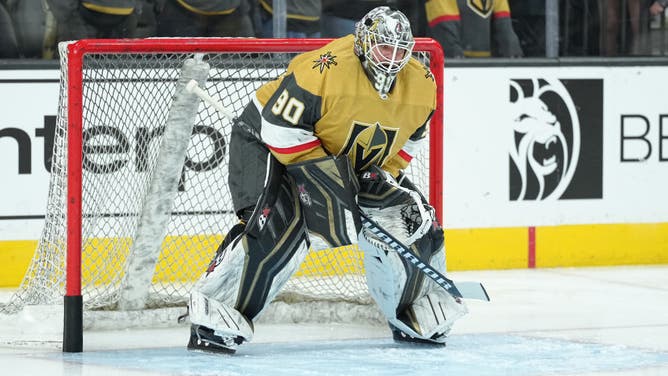 Robin Lehner of the Vegas Golden Knights