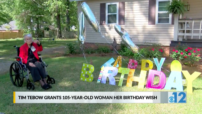 Tim Tebow 105-year-old woman birthday message