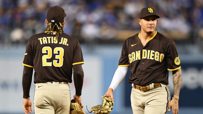 Padres players Manny Machado and Fernando Tatis Jr.