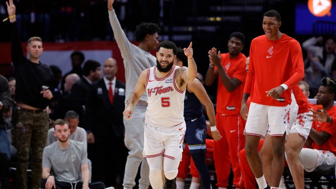 Rockets PG Fred VanVleet in action vs. the Memphis Grizzlies at Toyota Center in Houston.