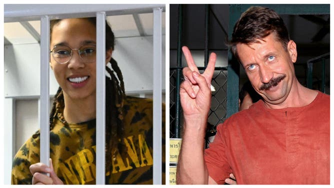 Photos of Brittney Griner and Viktour Bout Woke Culture