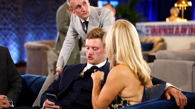 Will Levis sits in the green room during the NFL Draft