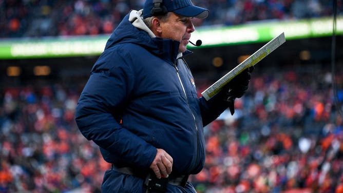 Denver Broncos head coach Sean Payton looks on during a game between the Kansas City Chiefs and the Denver Broncos.