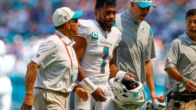 Tua Tagovailoa filmed taking first team reps at Dolphins practice.