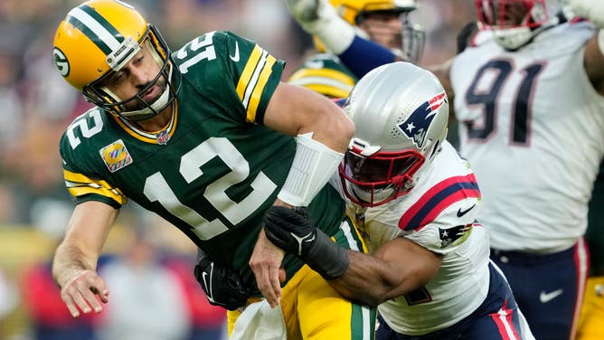 Aaron Rodgers sacked.