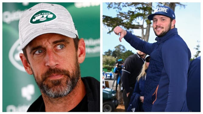 Bills QB Josh Allen and Jets QB Aaron Rodgers have faced off before
