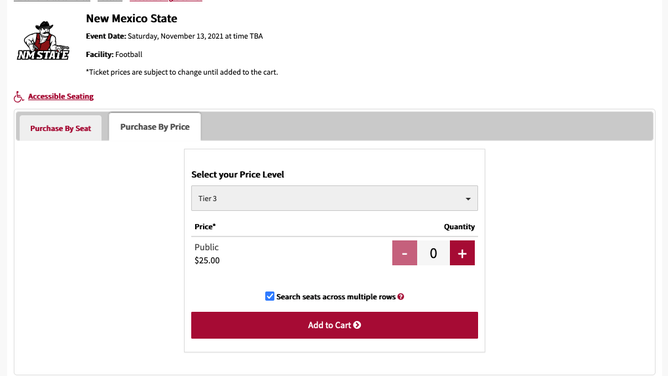 Alabama cheap ticket prices