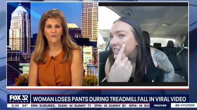 Alyssa Konkel treadmill gym fail