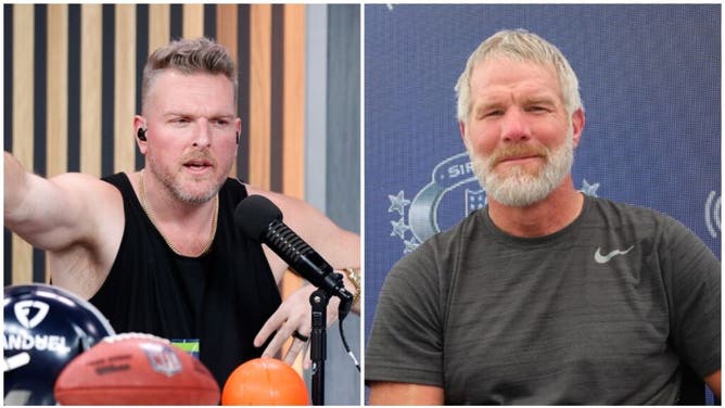 Pat McAfee settles Brett Favre lawsuit. (Credit: Getty Images)