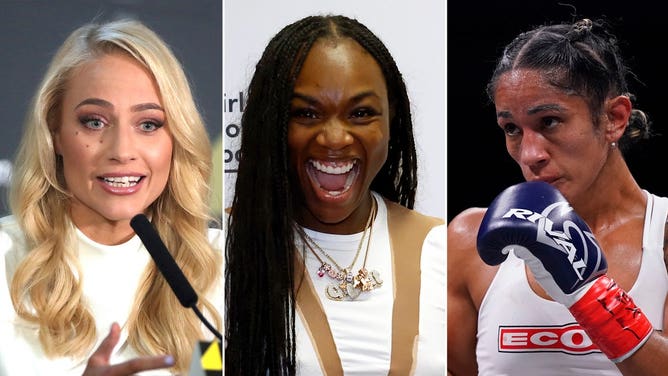 Boxing stars Ebanie Bridges, Claressa Shields and Amanda Serrano.