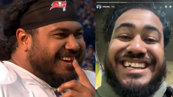 Bruce Arians Vita Vea tooth