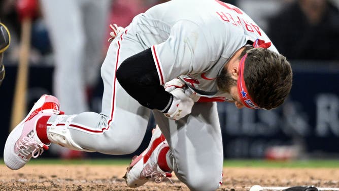 Bryce Harper hit by pitch
