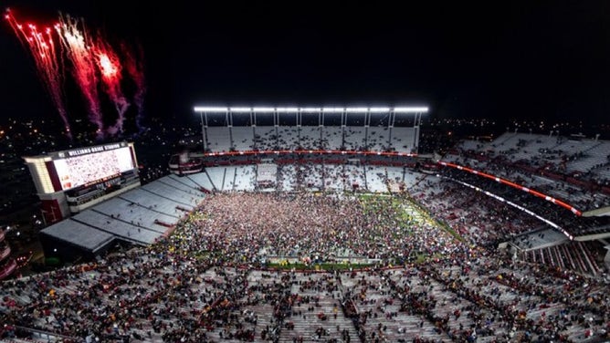 South Carolina Fans Storm The Field