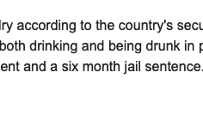 Can you drink in Qatar?