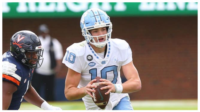 UNC quarterback Drake Maye wins several awards. (Credit: Getty Images)
