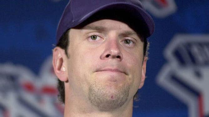 Drew Bledsoe at a news conference Jan. 31, 2001.