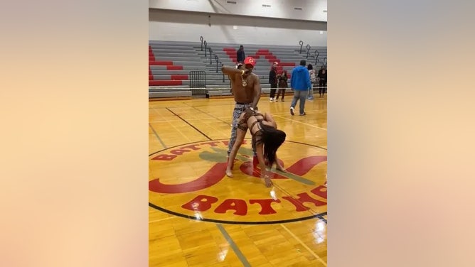 Former NFL running back stripper Detroit school gymnasium