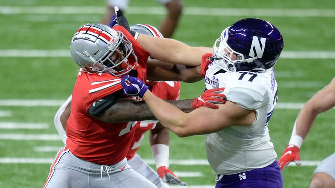 Peter Skoronski has experience going against tough edge rushers in the Big Ten and fits well with the Titans who desperately need line help. Here, he goes just outside the Top 10 of the NFL Draft in our current mock draft.