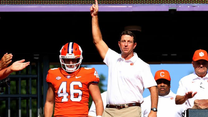dabo Swinney Sprint Run The Hill Clemson Pregame