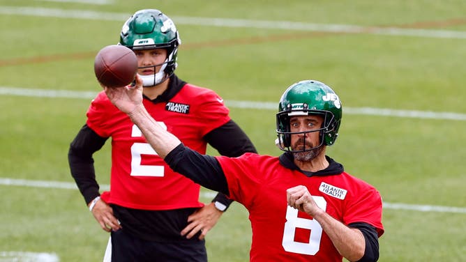 Jets OTAs included Aaron Rodgers in 2023.