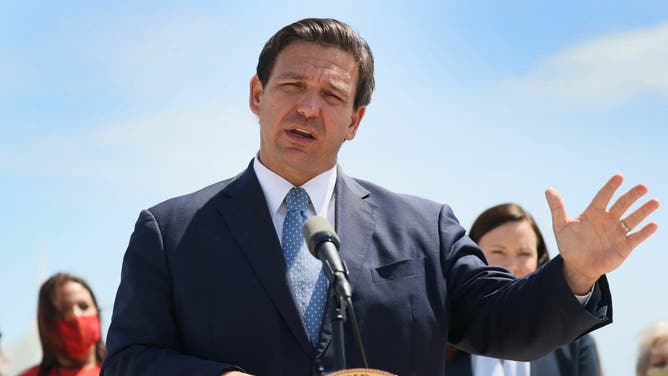 Florida Governor Ron DeSantis Holds News Conference In Miami