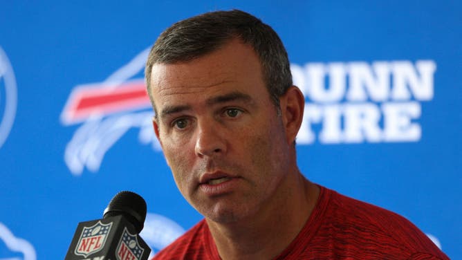 The Buffalo Bills posted a video showing GM Brandon Beane working the phones, ultimately making a trade to draft Utah TE Dalton Kincaid.