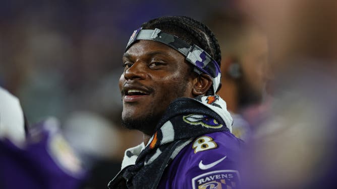 Lamar Jackson smiling