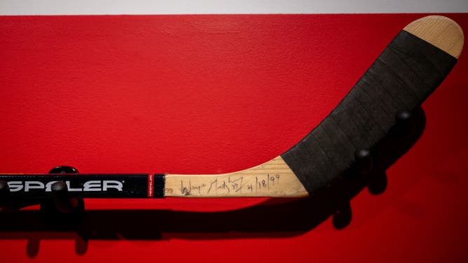 Wayne Gretzky stick up for auction