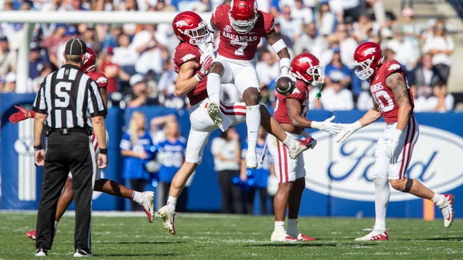 Arkansas Razorbacks are one of Clay Travis' college football picks this week.