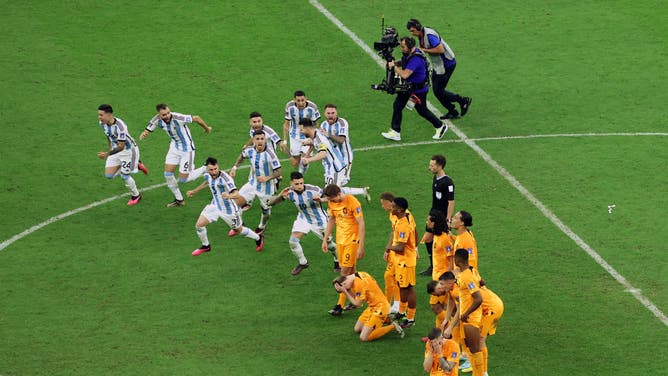World Cup match between Argentina and the Netherlands
