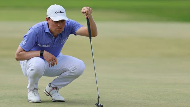 Ben Griffin putts on the 4th green during the final round of the Sony Open at Waialae Country Club in Honolulu, Hawaii.