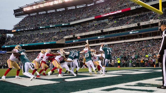 Eagles P Brett Kern punts during the NFC Championship vs. the San Francisco 49ers at Lincoln Financial Field in Philadelphia.