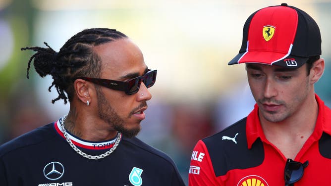 Lewis Hamilton and Charles Leclerc