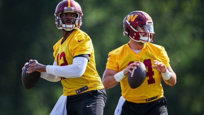 Sam Howell and Jacoby Brissett compete for Commanders QB job