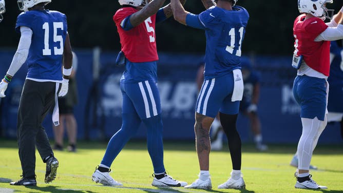 Colts' Anthony Richardson And Michael Pittman Jr. Arrive In Matching 'Step Brothers' T-Shirts