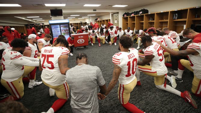NFL teams regularly gather in prayer because the at the club and player level faith, family and football is valued.