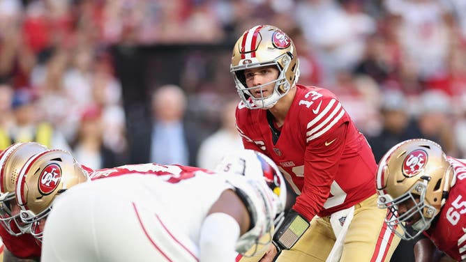San Francisco 49ers legend Jerry Rice invoked the name of fellow team legend Joe Montana while talking about Brock Purdy (pictured).