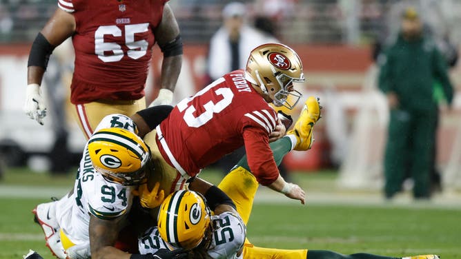 49ers quarterback Brock Purdy had a rough evening in the rain