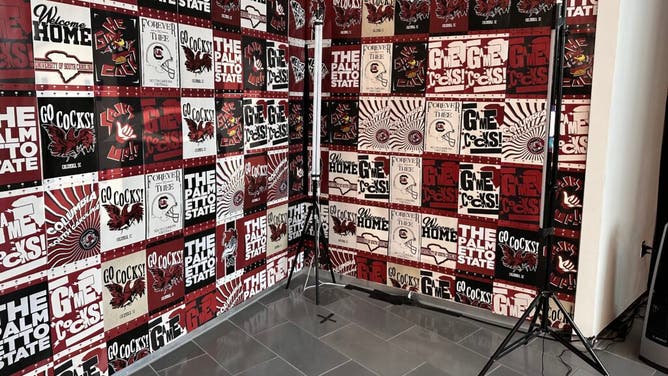 The South Carolina recruiting corner, where some of the phots are taken that you see on social media, involving unofficial visits.