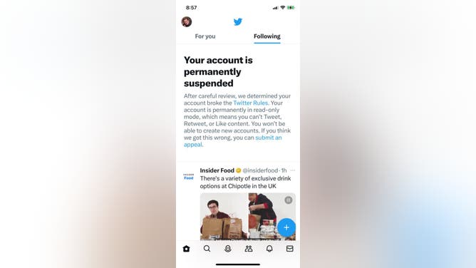 Cellphone screenshot from Geoff Clark getting notified he's