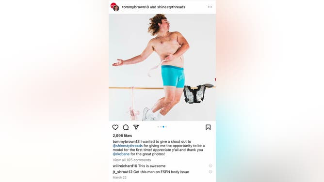 Colorado offensive lineman is also an underwear model.