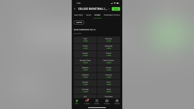 Odds to win the 2024 NCAA national championship from DraftKings Sportsbook as of Monday, April 3rd.