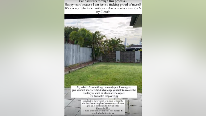 Instagram model Olivia Mathers mowing happy tears