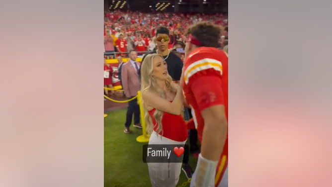 Patrick Mahomes realizing he's about to have the best four hours of his life away from his family.