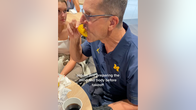 Jim Harbaugh corn on the cob