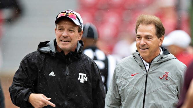 Jimbo Fisher and Nick Saban