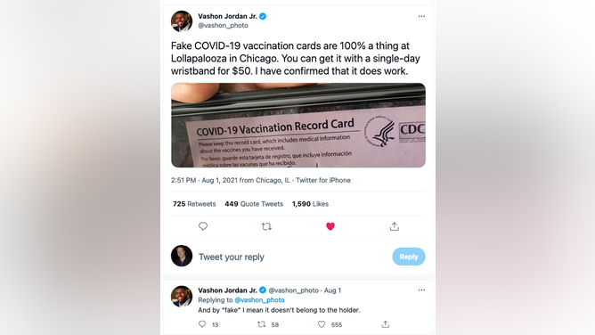 Lollapalooza fake vaccine cards