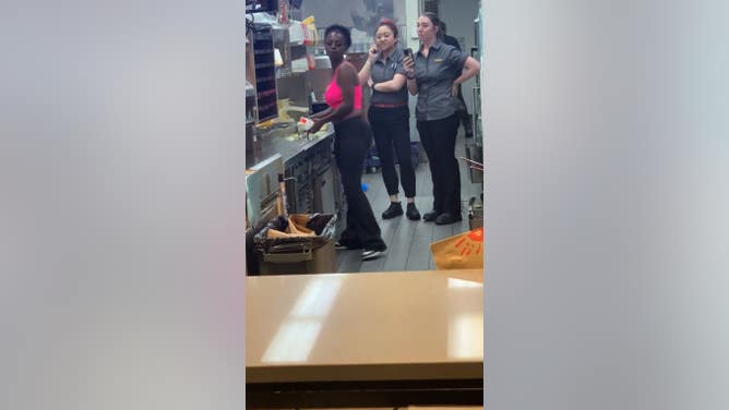 McDonald's Customer Jumps Counter Makes Own Burger