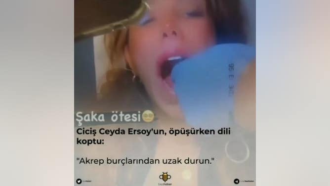 Model Ceyda Ersoy Tongue Bitten First Kiss