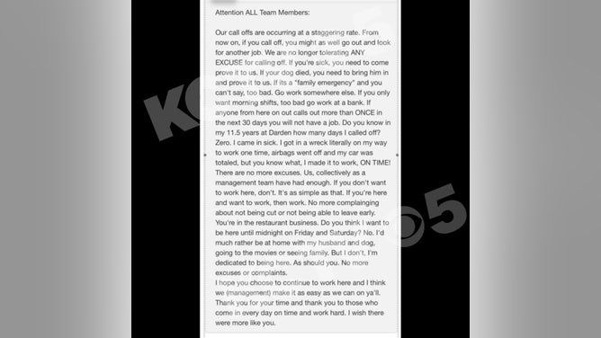 Olive Garden manager dog died prove it rant